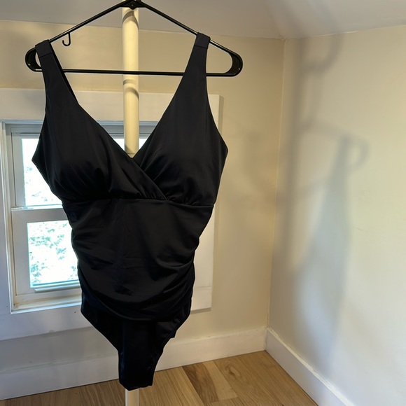 BODEN Talamanca Swimsuit Navy Wrap One Piece Swimwear US Size 16R - Picture 3 of 5